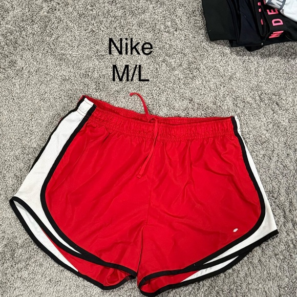 Nike Pants - Nike Red and White Running Shorts